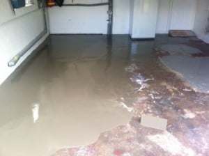 Polymer floor  screed project- application of polymer